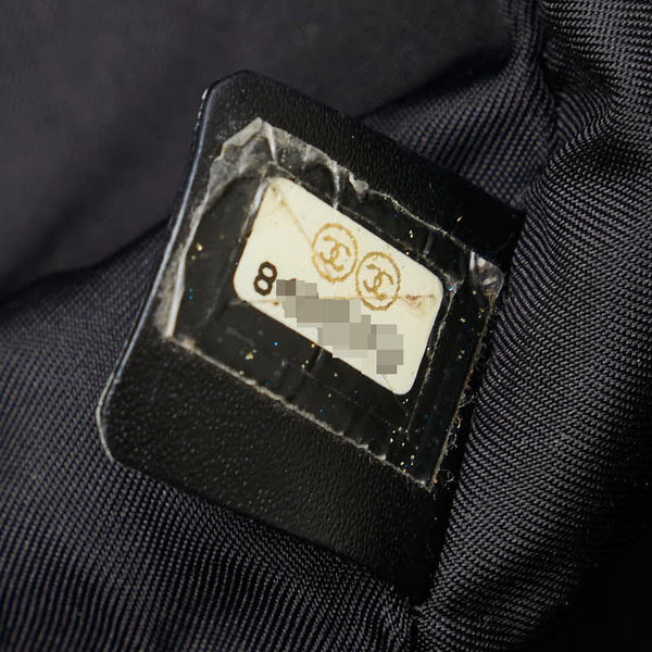 シャネル ニュートラベルライン トートMM トートバッグ ハンドバッグ ブラック ナイロン レザー レディース CHANEL 【中古】