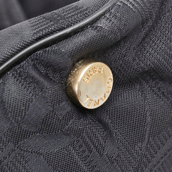 シャネル ニュートラベルライン トートMM トートバッグ ハンドバッグ ブラック ナイロン レザー レディース CHANEL 【中古】