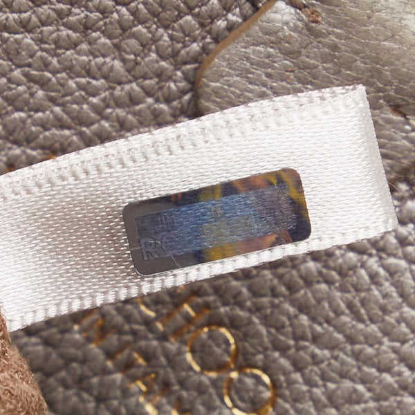 ジミーチュウ サシャS スタースタッズ ハンドバッグ トートバッグ グレー ゴールド レザー レディース JIMMY CHOO 【中古】