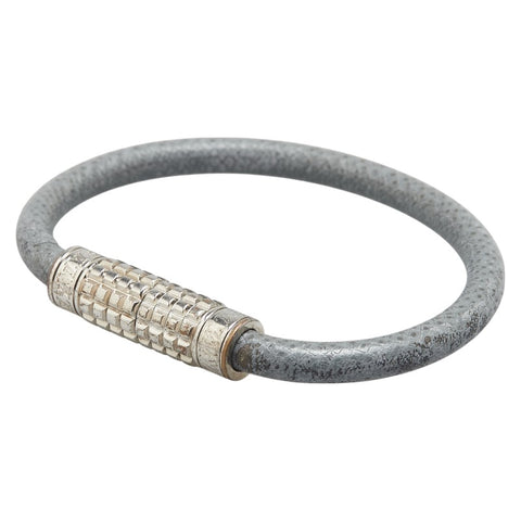 ルイ ヴィトン ダミエ グラフィット ブラスレ ディジット ブレスレット M6626D グレー レザー メタル レディース LOUIS VUITTON 【中古】