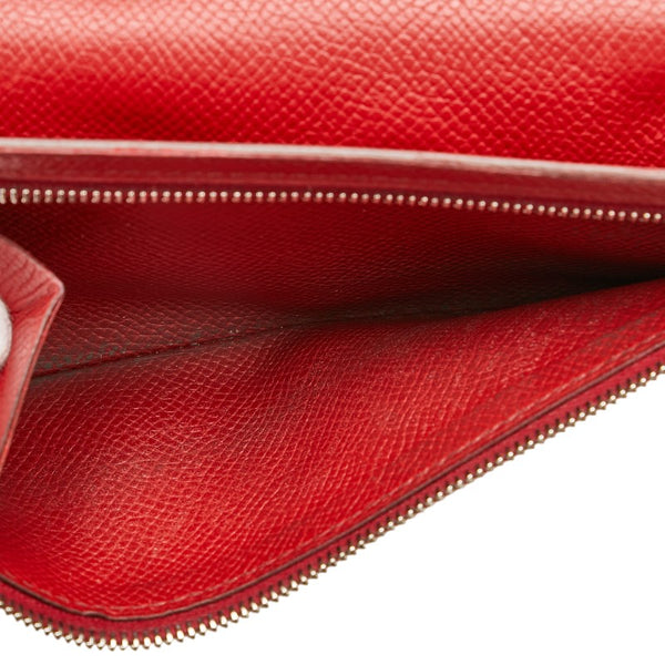 エルメス ベアン スフレ 長財布 ショコラ ルージュガランス ヴォーエプソン レディース HERMES 【中古】