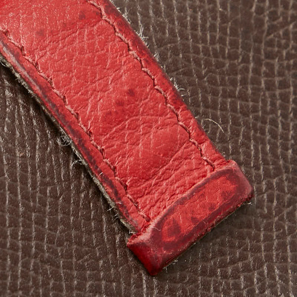 エルメス ベアン スフレ 長財布 ショコラ ルージュガランス ヴォーエプソン レディース HERMES 【中古】