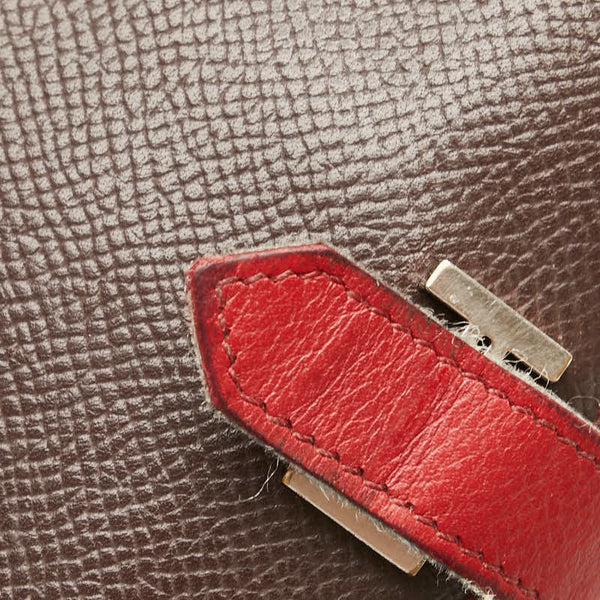 エルメス ベアン スフレ 長財布 ショコラ ルージュガランス ヴォーエプソン レディース HERMES 【中古】