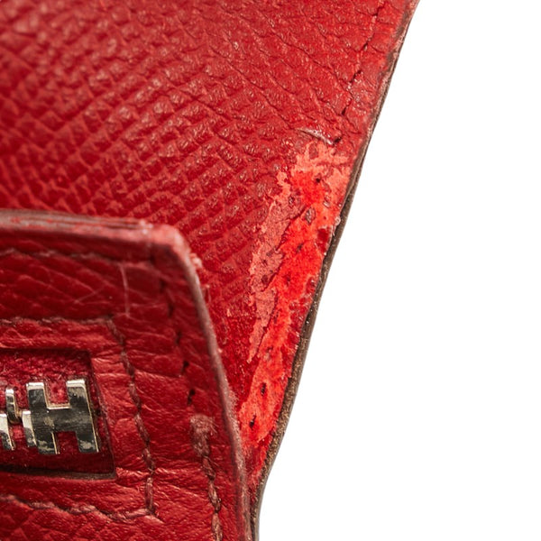 エルメス ベアン スフレ 長財布 ショコラ ルージュガランス ヴォーエプソン レディース HERMES 【中古】