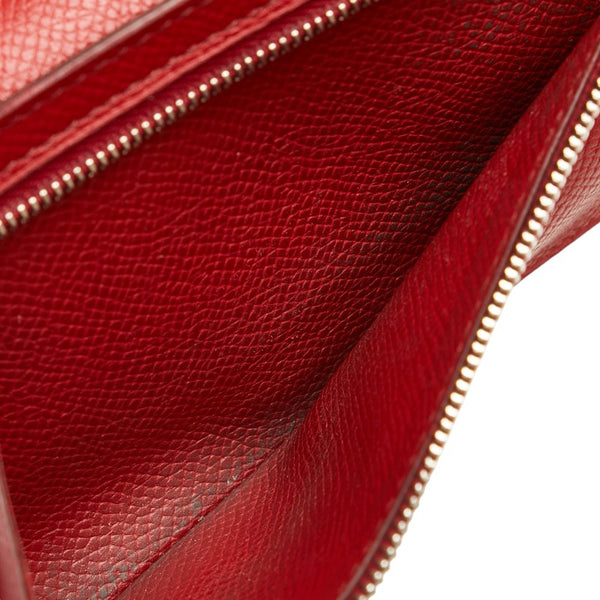 エルメス ベアン スフレ 長財布 ショコラ ルージュガランス ヴォーエプソン レディース HERMES 【中古】