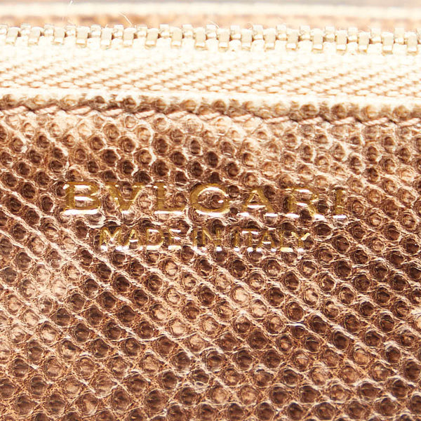 ブルガリ セルペンティ 長財布 ブラウン パイソン レディース BVLGARI 【中古】