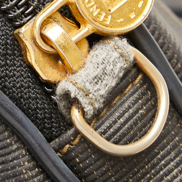 フェンディ ペカン ハンドバッグ ブラウン ブラック PVC レザー レディース FENDI 【中古】