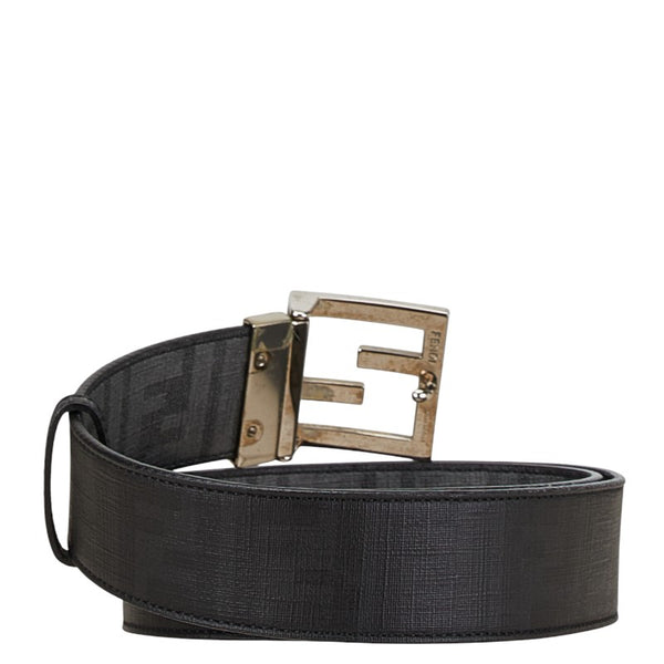 フェンディ ズッカ ロゴバックル ベルト ブラック レザー レディース FENDI 【中古】