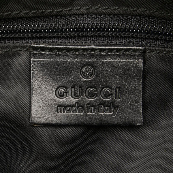 グッチ ジャッキー チェーン ショルダーバッグ 001 4015 203419 アイボリー ブラック キャンバス レザー レディース GUCCI 【中古】