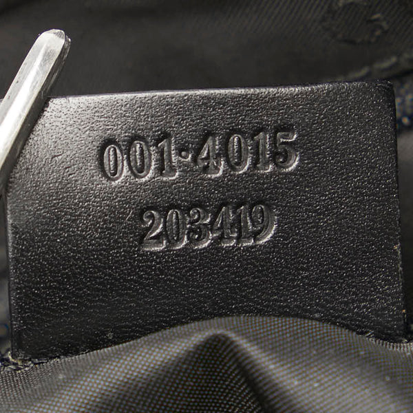 グッチ ジャッキー チェーン ショルダーバッグ 001 4015 203419 アイボリー ブラック キャンバス レザー レディース GUCCI 【中古】