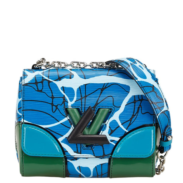 ルイ ヴィトン エピ ツイストPM アクア チェーン ショルダーバッグ ブルー マルチカラー レザー レディース LOUIS VUITTON 【中古】