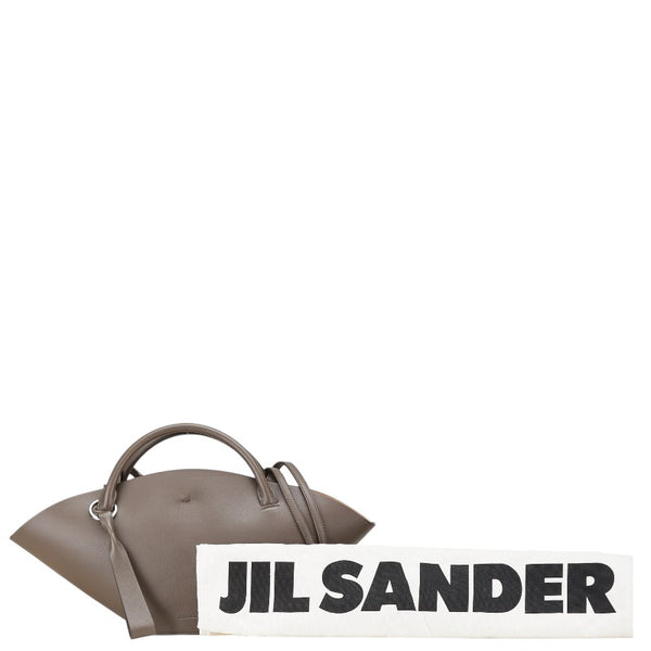 ジルサンダー ソンブレロ SM ハンドバッグ ワンショルダーバッグ グレージュ レザー レディース JIL SANDER 【中古】