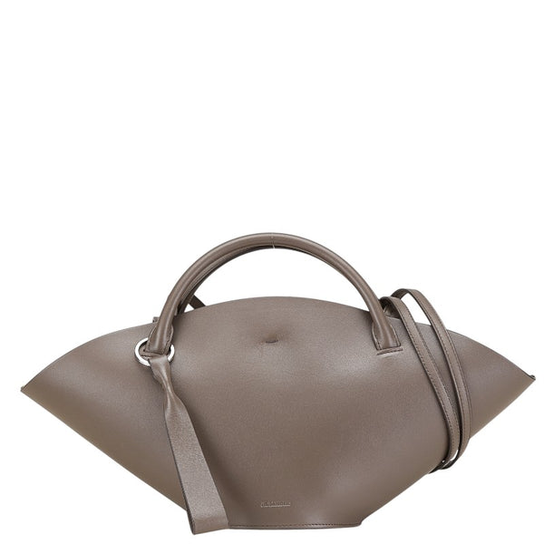 ジルサンダー ソンブレロ SM ハンドバッグ ワンショルダーバッグ グレージュ レザー レディース JIL SANDER 【中古】