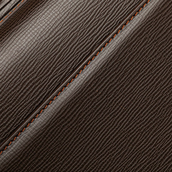 ロエベ アナグラム ブリーフケース ビジネスバッグ ブラウン レザー メンズ LOEWE 【中古】