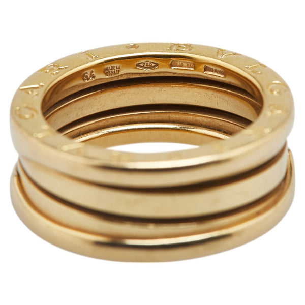ブルガリ ビーゼロワン 3バンド リング 指輪 #54 K18YG イエローゴールド レディース BVLGARI 【中古】