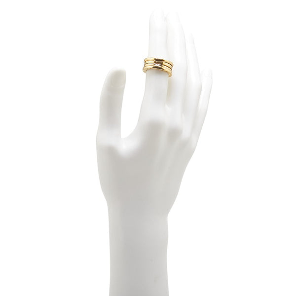 ブルガリ ビーゼロワン 3バンド リング 指輪 #54 K18YG イエローゴールド レディース BVLGARI 【中古】