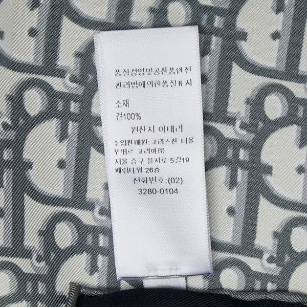ディオール オブリーク スカーフ グレー マルチカラー シルク レディース Dior 【中古】