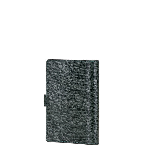 ルイ ヴィトン タイガ アジェンダPM 手帳カバー R20424 エセピア グリーン レザー レディース LOUIS VUITTON 【中古】