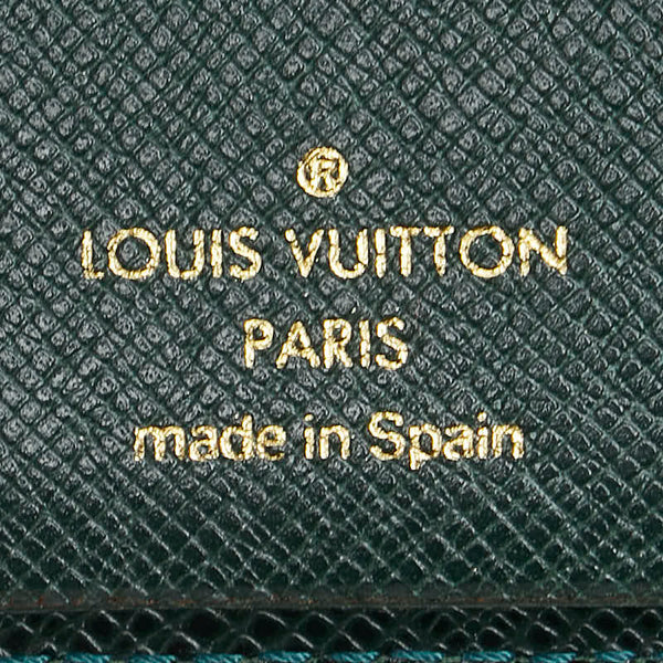 ルイ ヴィトン タイガ アジェンダPM 手帳カバー R20424 エセピア グリーン レザー レディース LOUIS VUITTON 【中古】