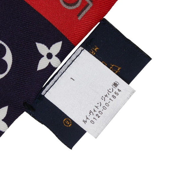 ルイ ヴィトン バンドー パーフェクト マッチ スカーフ M76898 ブラック レッド シルク レディース LOUIS VUITTON 【中古】