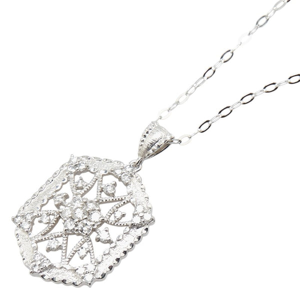 ノーブランド Pt900 プラチナ Pt850 プラチナ ダイヤ1.00ct ネックレス レディース no brand 【中古】