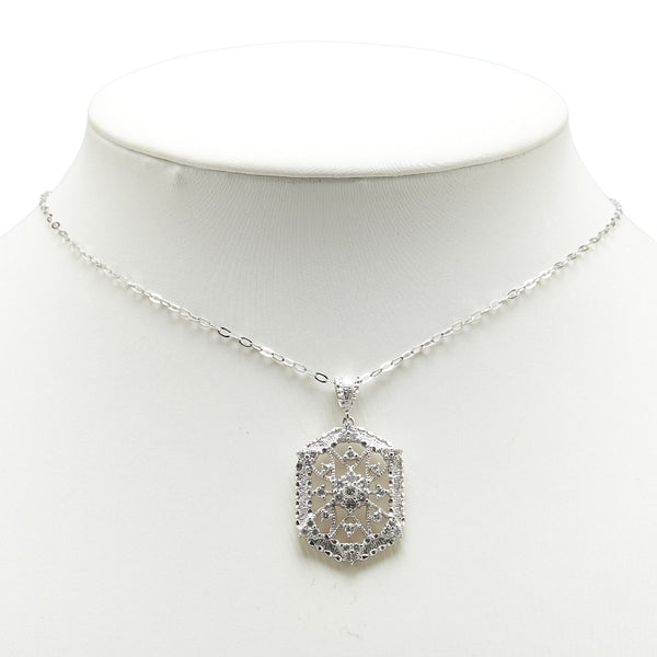 ノーブランド Pt900 プラチナ Pt850 プラチナ ダイヤ1.00ct ネックレス レディース no brand 【中古】