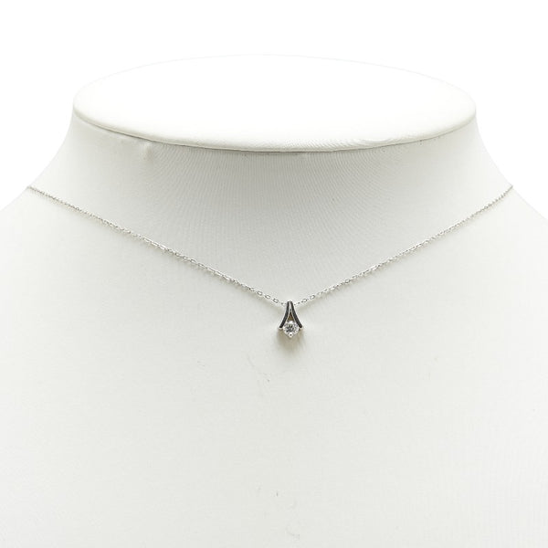 ノーブランド Pt900 プラチナ Pt850 プラチナ ダイヤ0.16ct ネックレス レディース no brand 【中古】
