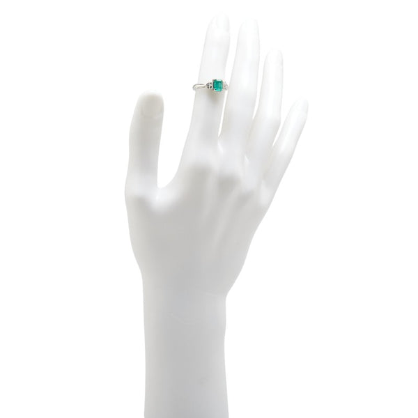 ノーブランド Pt900 プラチナ エメラルド0.76ct ダイヤ0.16ct リング 指輪 レディース no brand 11号 【中古】