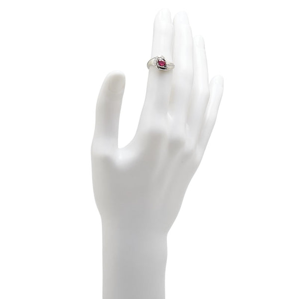 ノーブランド Pt850 プラチナ ルビー0.67ct ダイヤ0.10ct リング 指輪 レディース no brand 11号 【中古】