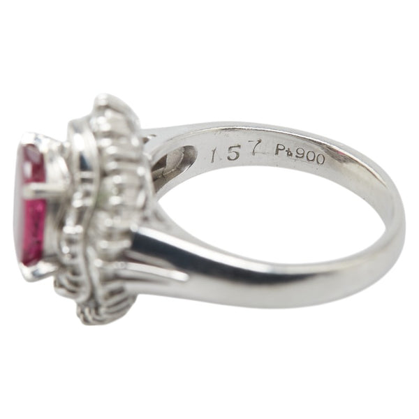 ノーブランド Pt900 プラチナ ルビー1.57ct ダイヤ0.846ct リング 指輪 レディース no brand 10号 【中古】