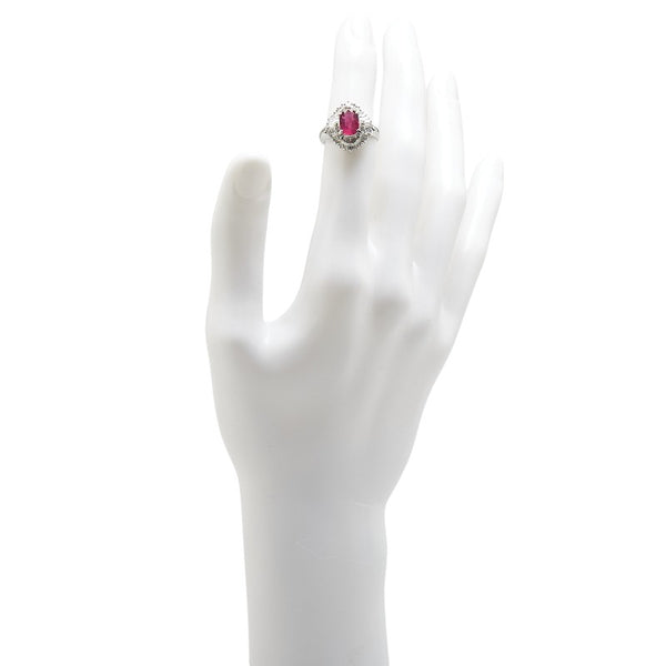 ノーブランド Pt900 プラチナ ルビー1.57ct ダイヤ0.846ct リング 指輪 レディース no brand 10号 【中古】