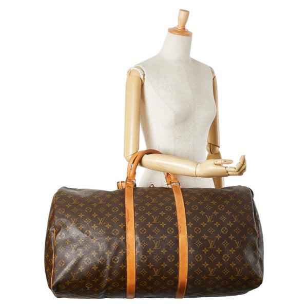 ルイ ヴィトン モノグラム キーポル60 ボストンバッグ M41422 ブラウン PVC レザー レディース LOUIS VUITTON 【中古】