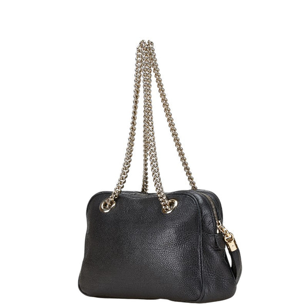 グッチ ソーホー チェーン ショルダーバッグ 308983 ブラック レザー レディース GUCCI 【中古】