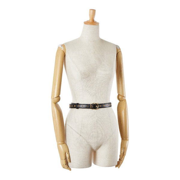 サルヴァトーレフェラガモ ガンチーニ ベルト サイズ：75cm ブラック ゴールド レザー レディース Salvatore Ferragamo 【中古】