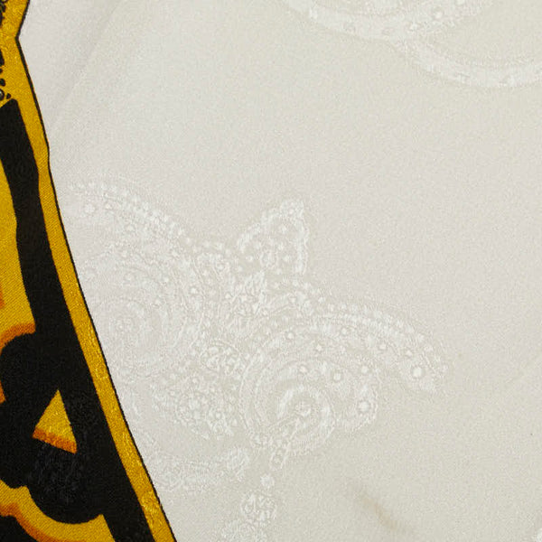 カルティエ 時計 スカーフ ブラック イエロー ホワイト シルク レディース CARTIER 【中古】