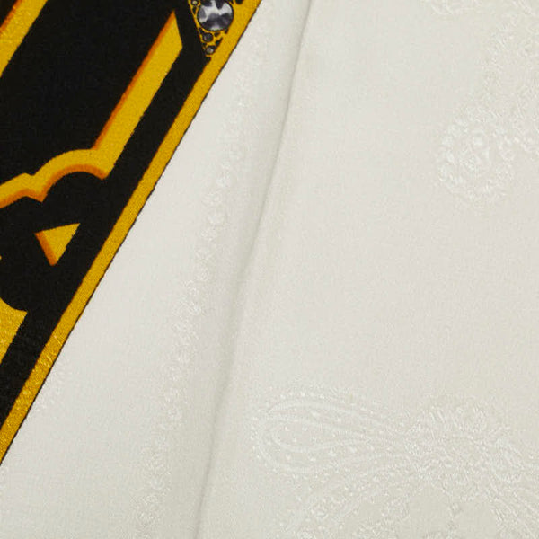 カルティエ 時計 スカーフ ブラック イエロー ホワイト シルク レディース CARTIER 【中古】