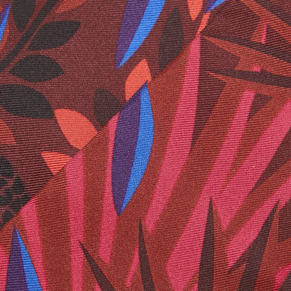 カルティエ パンテール柄 豹 ヒョウ スカーフ ワインレッド ボルドー マルチカラー シルク レディース CARTIER 【中古】