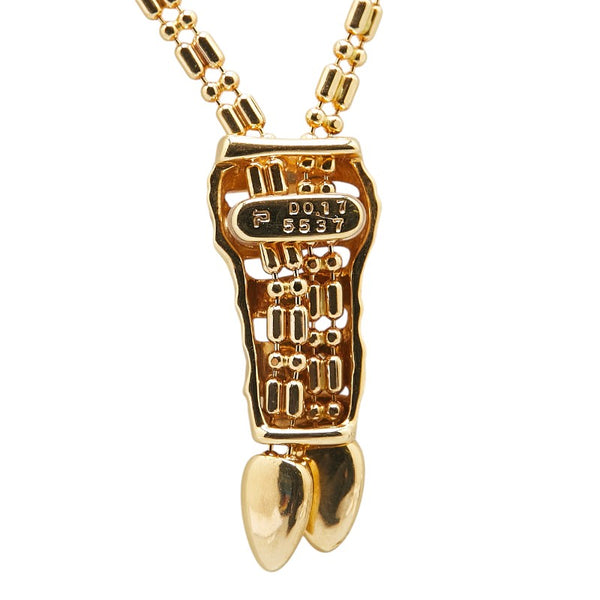 ポーラ K18YG イエローゴールド ダイヤモンド0.17ct ペンダントネックレス レディース POLA 【中古】