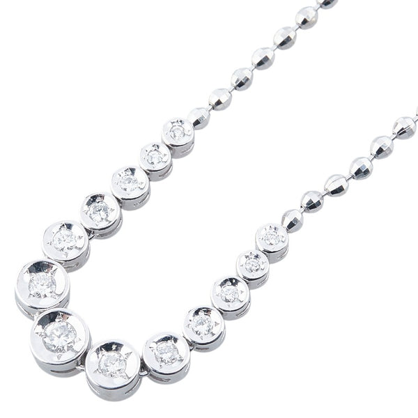 ノーブランド Pt850 プラチナ ダイヤモンド0.50ct ペンダントネックレス レディース no brand 【中古】