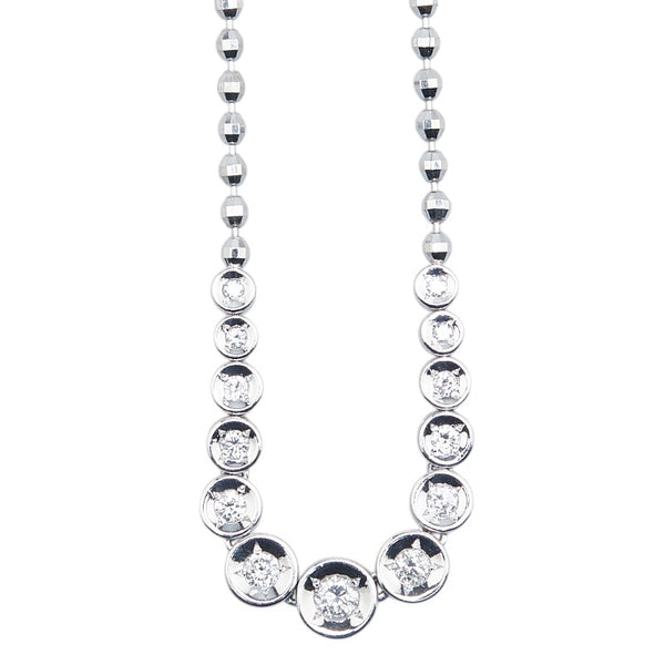 ノーブランド Pt850 プラチナ ダイヤモンド0.50ct ペンダントネックレス レディース no brand 【中古】