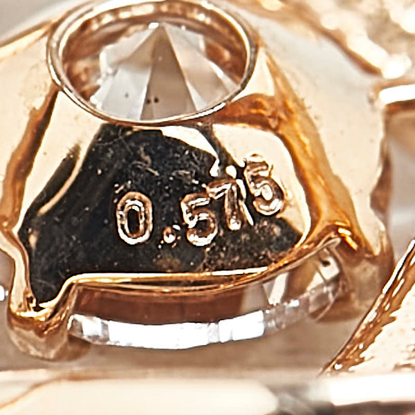 ノーブランド K18PG ピンクゴールド ダイヤモンド0.575ct ダイヤモンド0.11ct ペンダントネックレス レディース no brand 【中古】