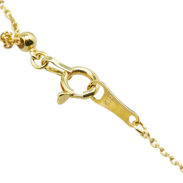 ノーブランド K18YG イエローゴールド 珊瑚 ダイヤモンド0.48ct ペンダントネックレス レディース no brand 【中古】