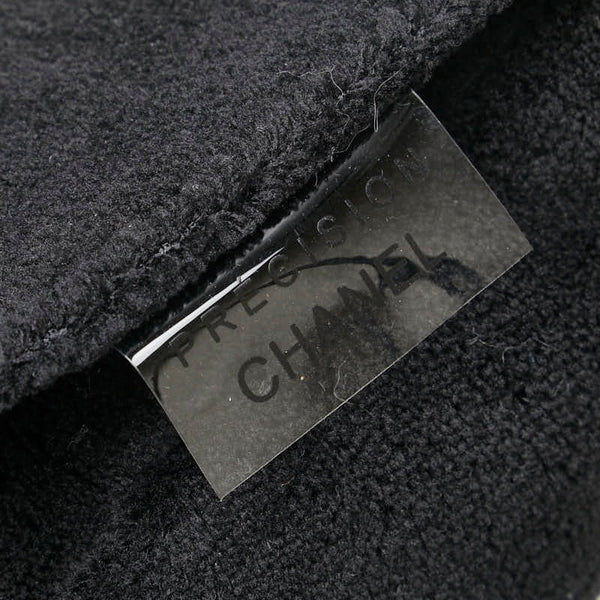 シャネル ノベルティ ココマーク 斜め掛け ショルダーバッグ ブラック ホワイト パイル レディース CHANEL 【中古】