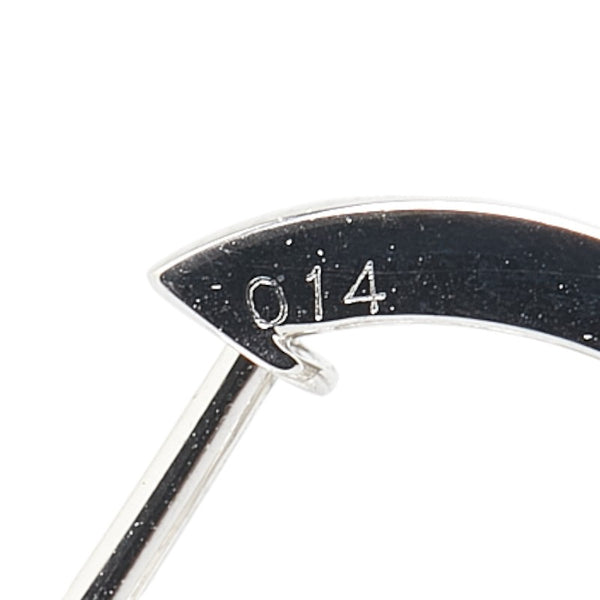 ノーブランド K18WG ホワイトゴールド ダイヤモンド0.28ct フープピアス レディース no brand 【中古】
