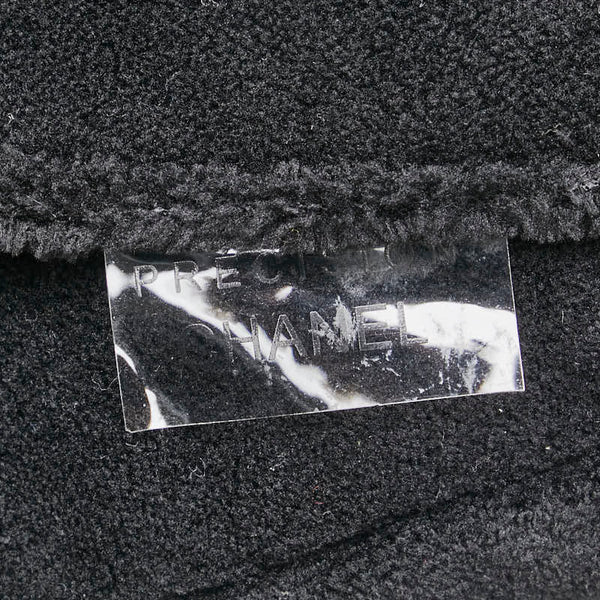 シャネル ココマーク ノベルティ 斜め掛け ショルダーバッグ ブラック ホワイト パイル エナメル レディース CHANEL 【中古】