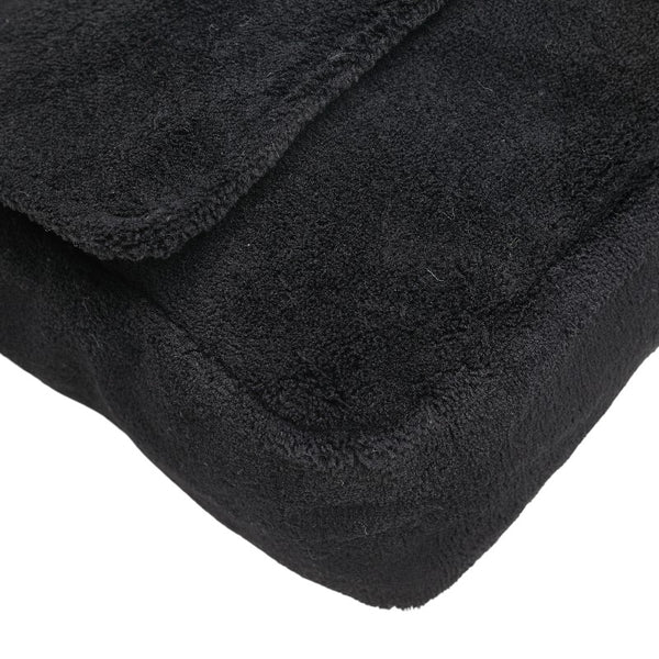 シャネル ココマーク ノベルティ 斜め掛け ショルダーバッグ ブラック ホワイト パイル エナメル レディース CHANEL 【中古】