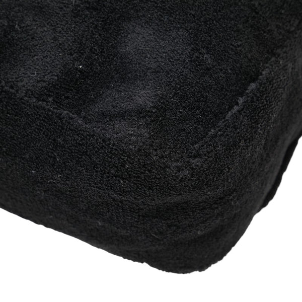 シャネル ココマーク ノベルティ 斜め掛け ショルダーバッグ ブラック ホワイト パイル エナメル レディース CHANEL 【中古】