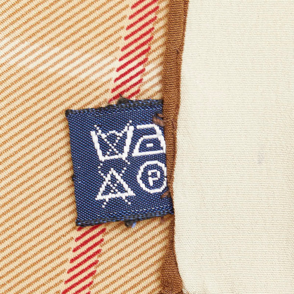 バーバリー チェック スカーフ ブラウン ベージュ マルチカラー シルク レディース BURBERRY 【中古】