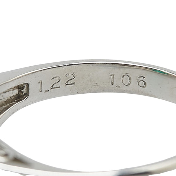ノーブランド グリーン Pt900 プラチナ エメラルド1.22ct ダイヤ1.06ct リング 指輪 レディース no brand 11.5号 【中古】