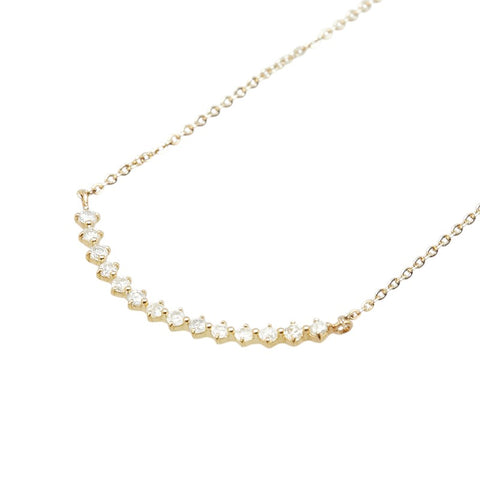 ノーブランド K18YG イエローゴールド ダイヤ0.3ct ネックレス レディース no brand 【中古】